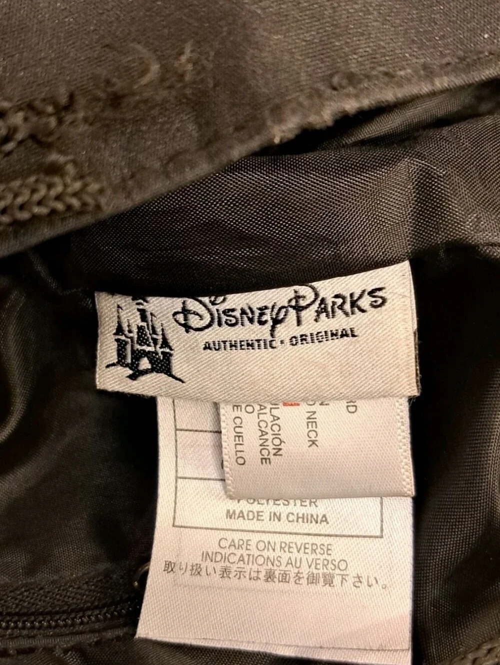 Vintage Large Walt Disney World  Back Pack  Embroidered Black  Nylon